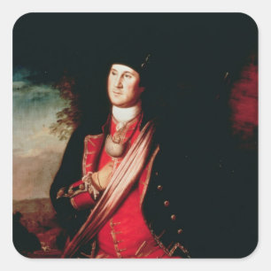 Portrait of George Washington  1772 Square Sticker