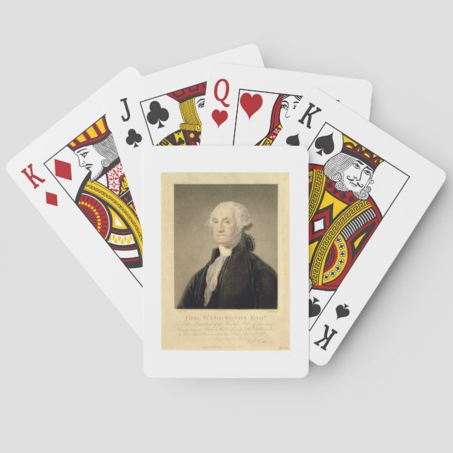 Portrait of George Washington, engraved by William Playing Cards (Back)