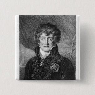 Portrait of Georges Cuvier 2 Inch Square Button