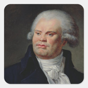 Portrait of Georges Danton Square Sticker