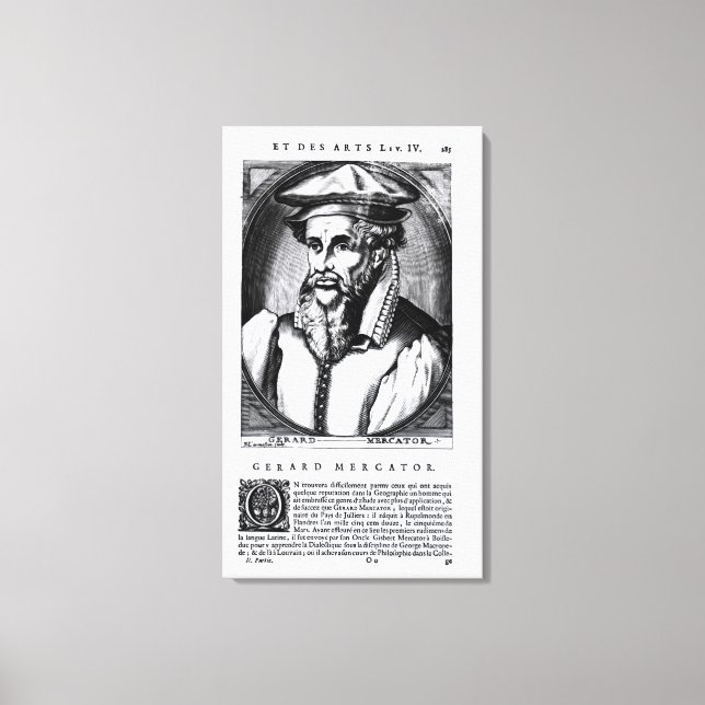 Portrait of Gerard Mercator Canvas Print (Front)
