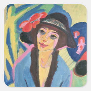 Portrait of Gerda Square Sticker