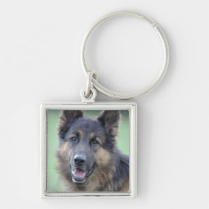 Portrait of German Sheppard Keychain