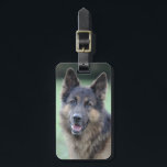 Portrait of German Sheppard Luggage Tag<br><div class="desc">close-up of a dog face | Martial Colomb | AssetID: 95600876</div>