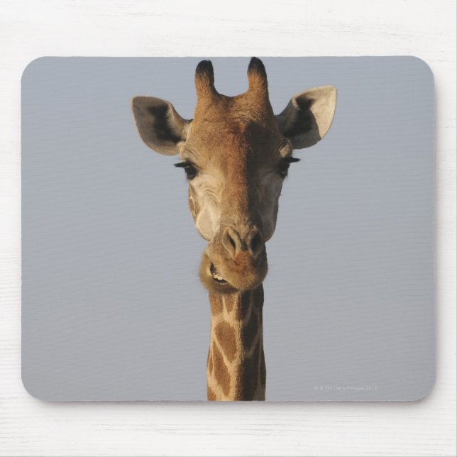 Portrait of Giraffe (Giraffa camelopardalis), Mouse Pad (Front)