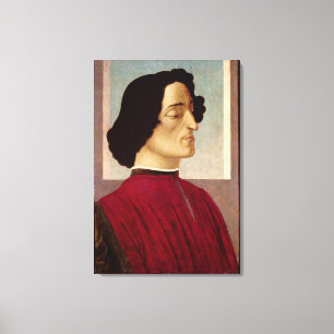 Portrait of Giuliano de' Medici c.1480 Canvas Print