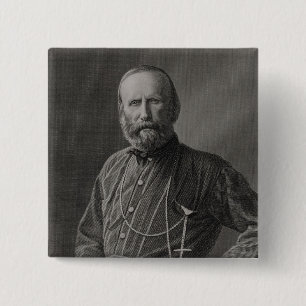 Portrait of Giuseppe Garibaldi 2 Inch Square Button