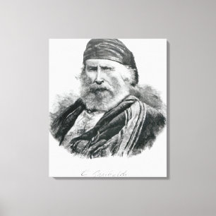 Portrait of Giuseppe Garibaldi Canvas Print