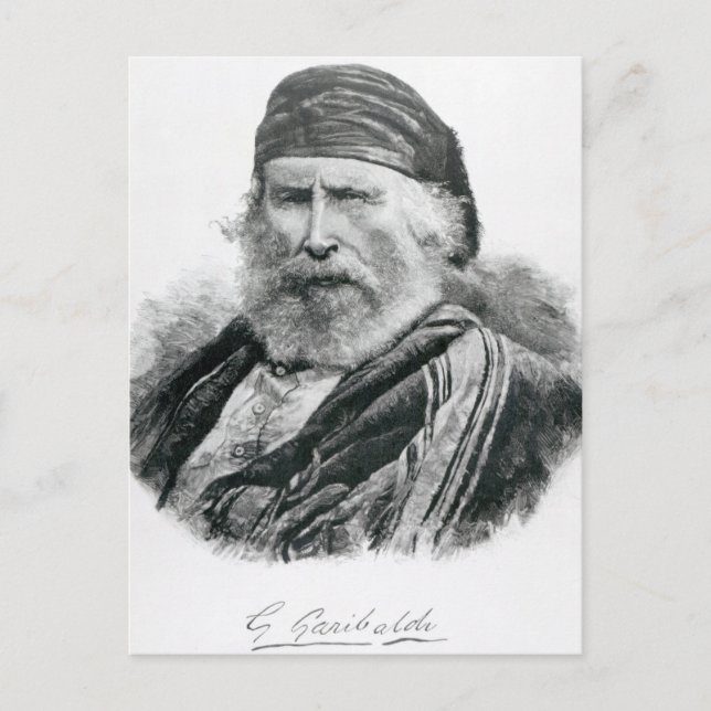 Portrait of Giuseppe Garibaldi Postcard (Front)