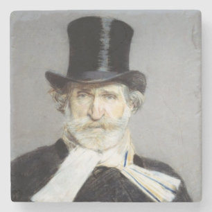 Portrait of Giuseppe Verdi, Italian Opera Composer Stone Coaster