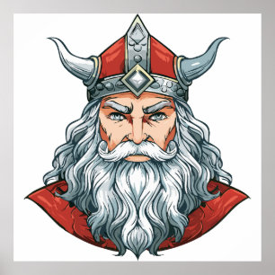 Portrait of God Odin Trucker Hat Poster