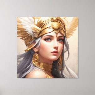 Portrait of Goddess Athena  Canvas Print