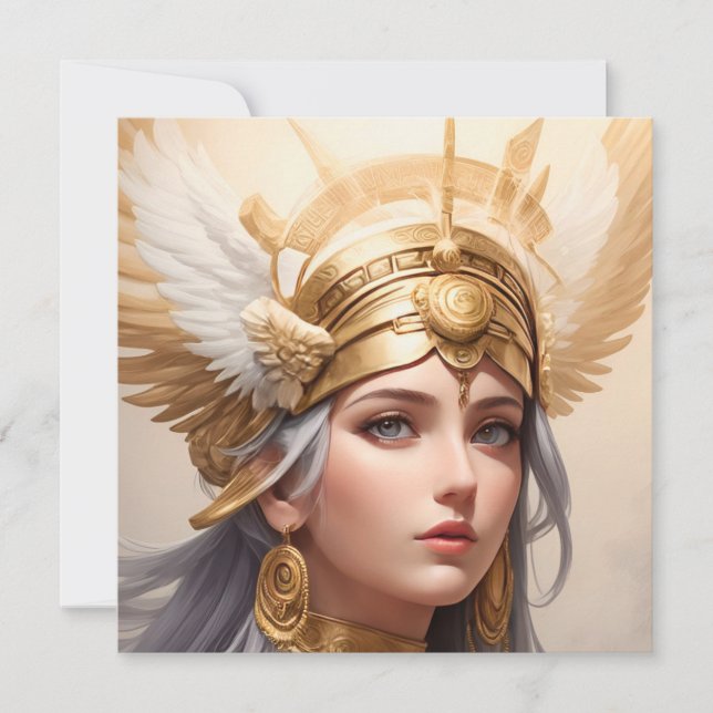 Portrait of Goddess Athena  Invitation (Front)