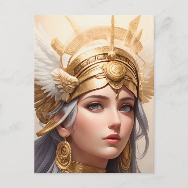 Portrait of Goddess Athena  Postcard (Front)