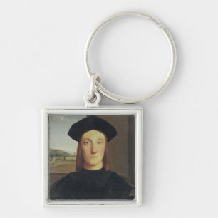 Portrait of Guidobaldo da Montefeltro, Duke of Urb Keychain