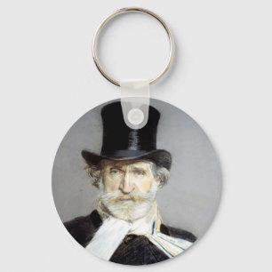 Portrait of Guiseppe Verdi by Giovanni Boldini Keychain