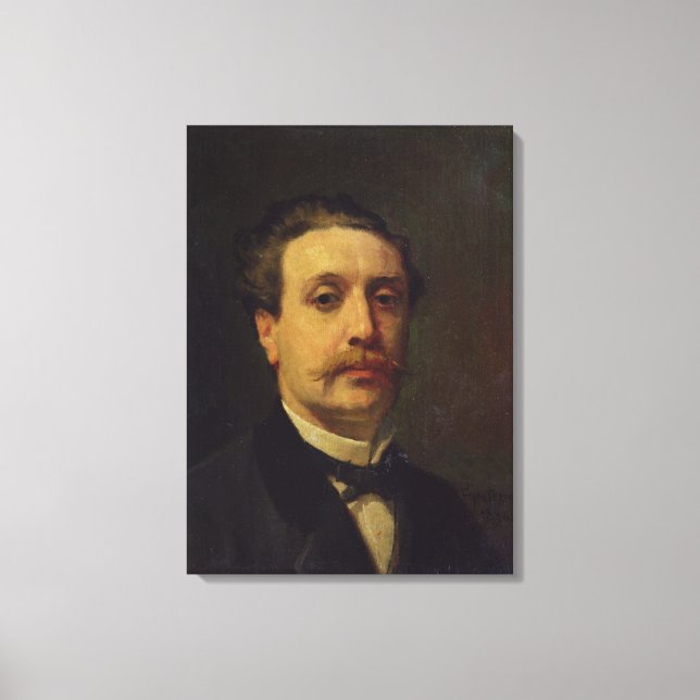 Portrait of Guy de Maupassant  1876 Canvas Print (Front)