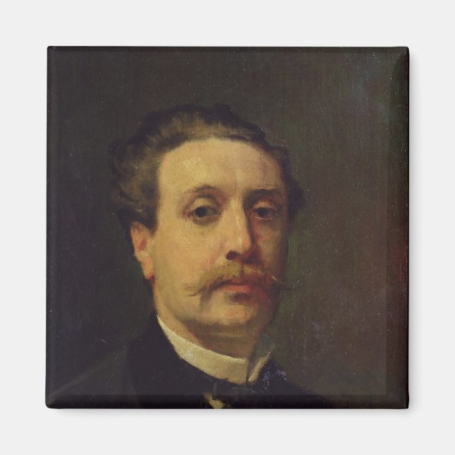 Portrait of Guy de Maupassant  1876 Magnet (Front)