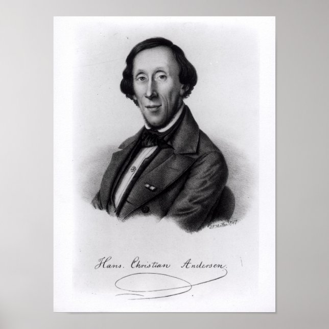 Portrait of Hans Christian Andersen Poster (Front)