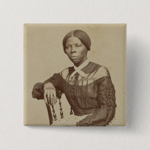 Portrait of Harriet Tubman 1868-69 2 Inch Square Button