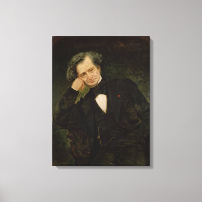 Portrait of Hector Berlioz Canvas Print (Front)