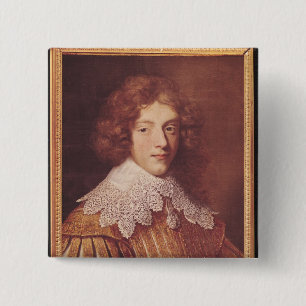 Portrait of Henri Coeffier de Ruze d'Effiat 2 Inch Square Button