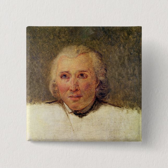 Portrait of Henri Gregoire 2 Inch Square Button (Front)