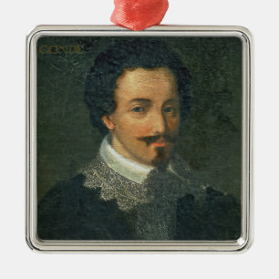Portrait of Henri I de Bourbon Conde (oil on panel Metal Ornament
