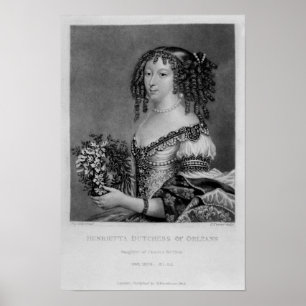 Portrait of Henrietta Anne, Duchess of Orleans Poster