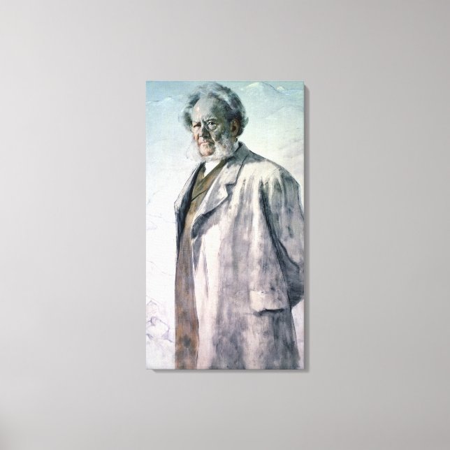 Portrait of Henrik Ibsen, 1895 Canvas Print (Front)