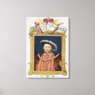 Portrait of Henry VIII (1491-1547) as Defender of Canvas Print