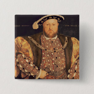 Portrait of Henry VIII aged 49, 1540 2 Inch Square Button