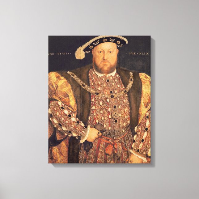 Portrait of Henry VIII  aged 49, 1540 Canvas Print (Front)