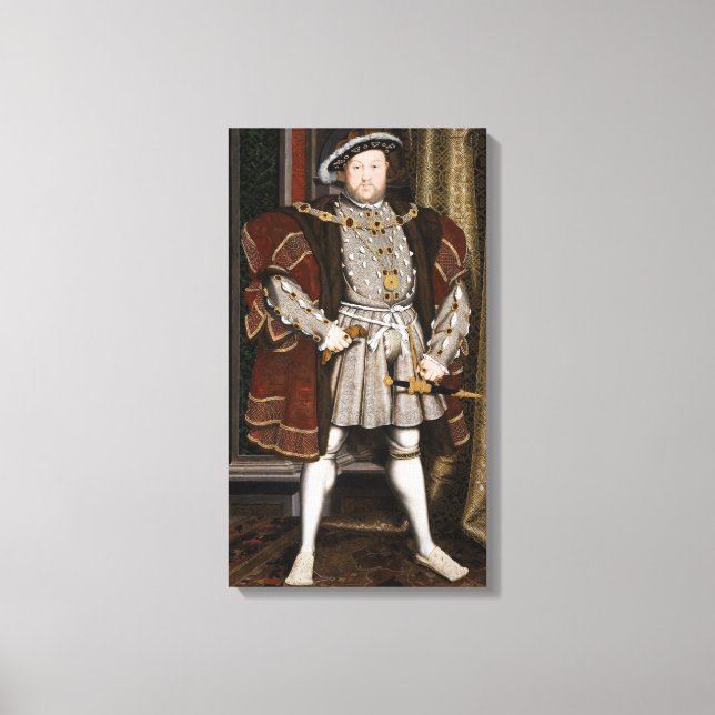 Portrait of Henry VIII (Hans Holbein the Younger) Canvas Print (Front)