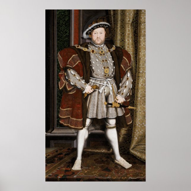 Portrait of Henry VIII (Hans Holbein the Younger) Poster (Front)