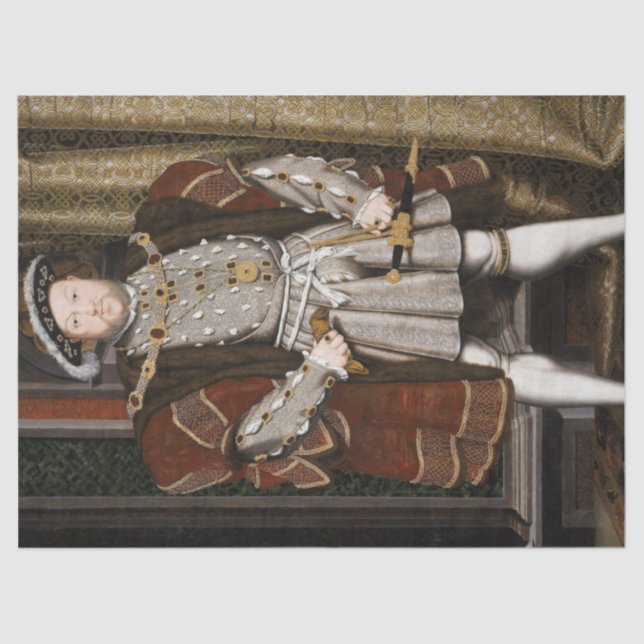 Portrait of Henry VIII (Hans Holbein the Younger) Tissue Paper (Front)