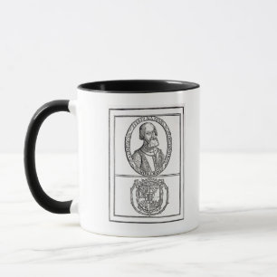 Portrait of Hernado Cortes  and his arms Mug