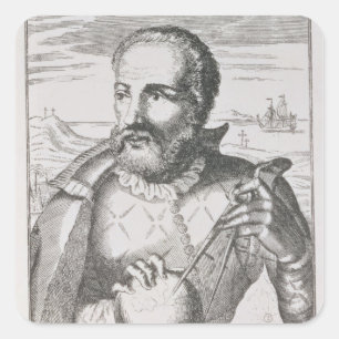 Portrait of Hernando de Magallanes Square Sticker