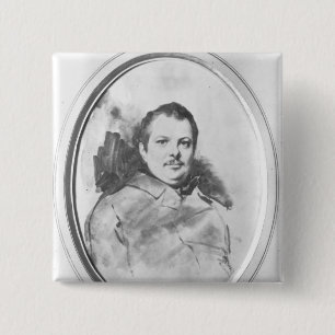 Portrait of Honore de Balzac c.1820 2 Inch Square Button