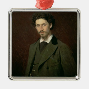 Portrait of Ilya Efimovich Repin, 1876 Metal Ornament