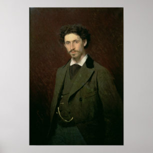 Portrait of Ilya Efimovich Repin, 1876 Poster