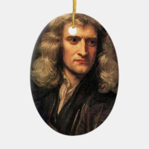 Portrait of Isaac Newton (1642-1727) Ceramic Ornament