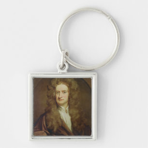 Portrait of Isaac Newton  1702 Keychain