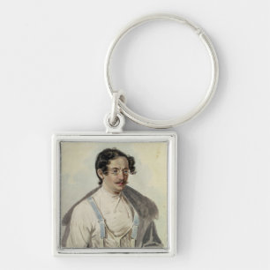Portrait of Ivan Annenkov in Peter Prison, 1836 Keychain