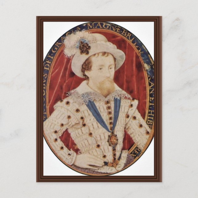 Portrait Of James I, King Of England Oval By Hilli Postcard (Front)