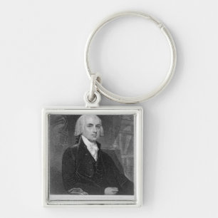 Portrait of James Madison, engraved by William A. Keychain