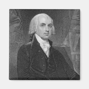 Portrait of James Madison, engraved by William A. Magnet