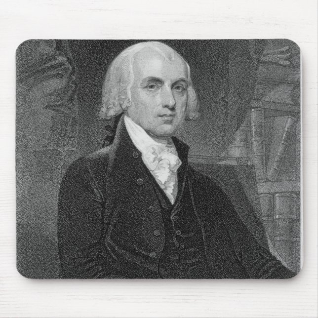 Portrait of James Madison, engraved by William A. Mouse Pad (Front)