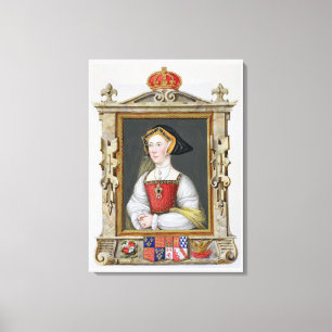 Portrait of Jane Seymour (c.1509-37) 3rd Queen of Canvas Print