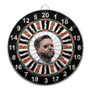 Portrait of  JD Vance political dart board